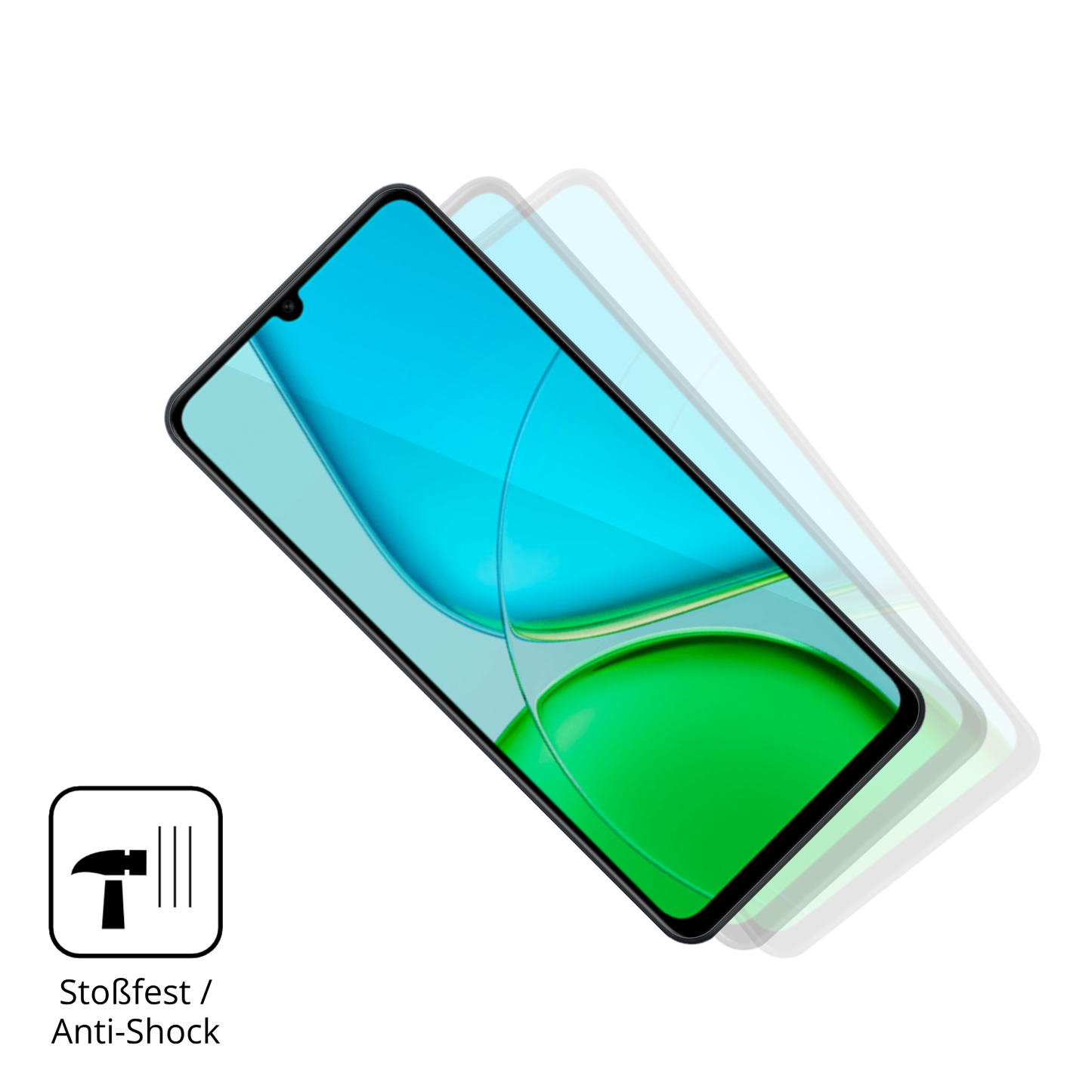Schutz gegen Kratzer auf dem Vivo Y50s 5G Glas durch Schlüssel, Stöße gegen die Tischkante oder Stürze