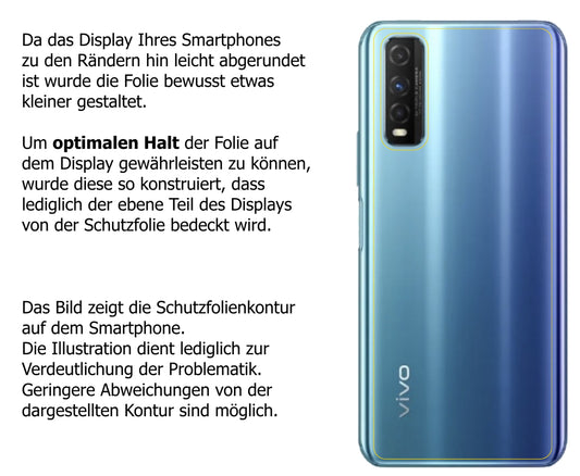 Dünne und klare Folie passend zugeschnitten für vivo Y50t Rückseite
