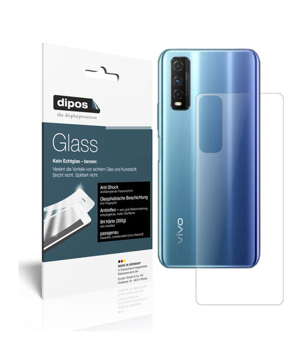 Matte Displayschutzfolie von dipos passend für vivo Y50t Rückseite, 9H kratzfest und blasenfrei montiert