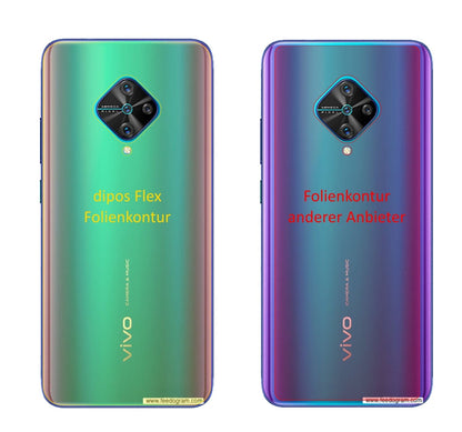 3x 3D Full Cover Schutzfolie für Vivo Y51 (2020) Rückseite