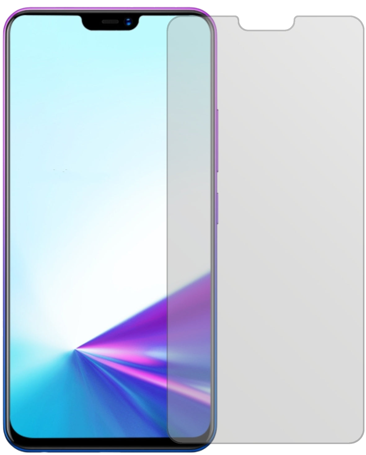 VivoZ3x mit aufgebrachter dipos Displayschutzfolie, die lästige Fingerabdrücke minimiert