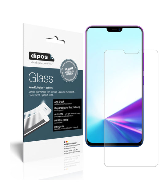 Matte Displayschutzfolie von dipos passend für Vivo Z3x, 9H kratzfest und blasenfrei montiert