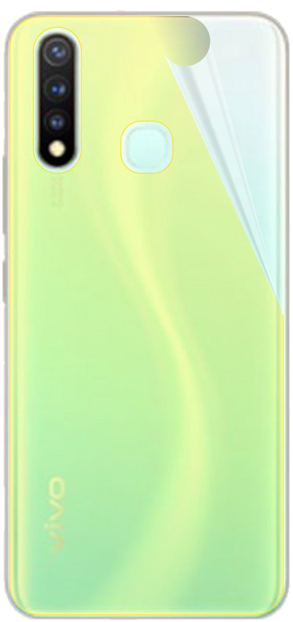 dipos Displayschutz für Vivo Y19 Rückseite, transparente Oberfläche, geringe Dicke und perfekte Passform