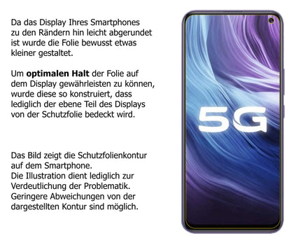 2x Schutzfolie klar für Vivo Z6 Display-Schutzfolie