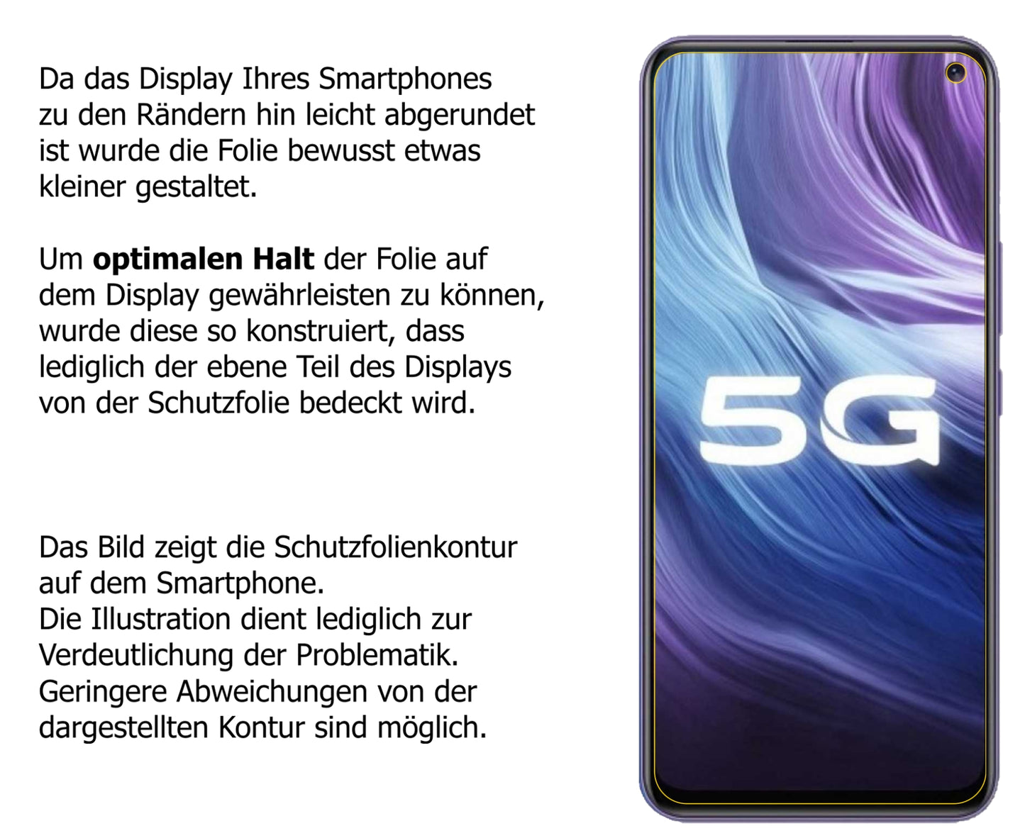 Privatsphäre-Schutz durch Sichtschutz-Folie passend zugeschnitten für Vivo Z6 5G