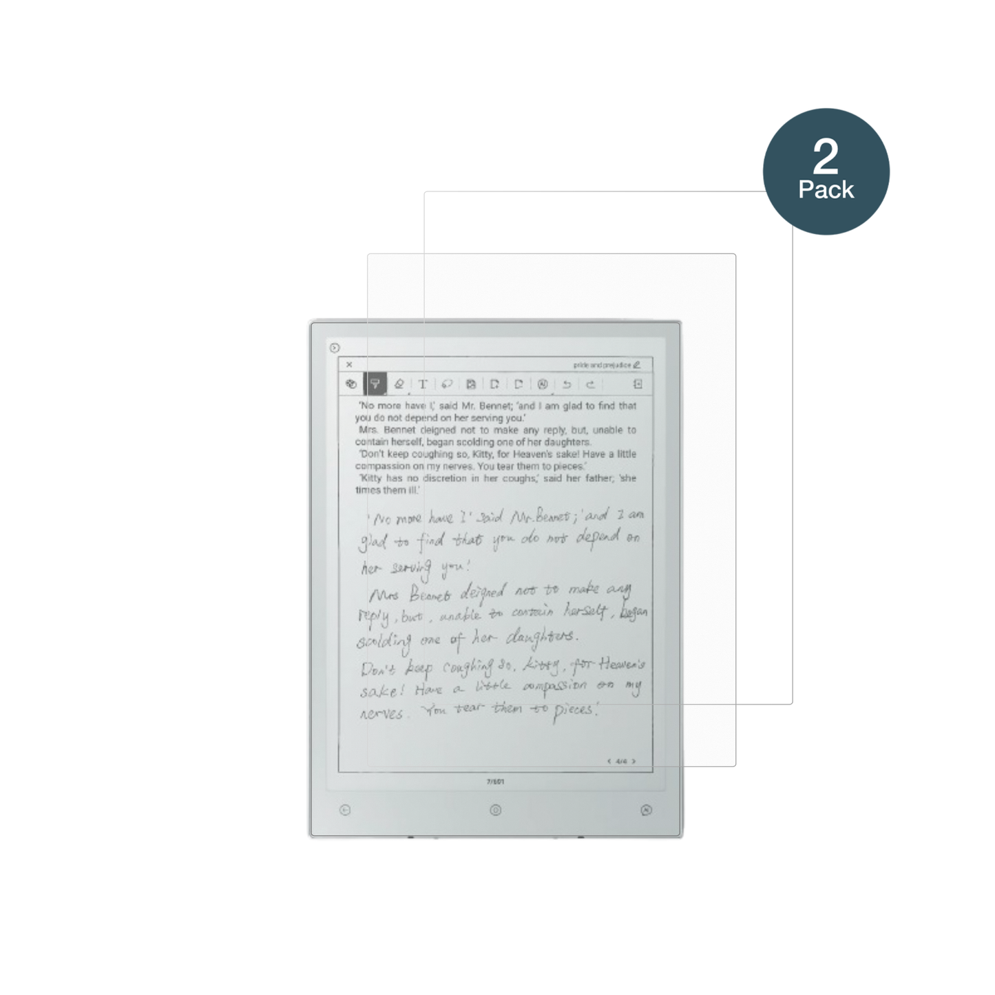 ViwoodsAiPaper Mini 8.2 Zoll mit aufgebrachter dipos Panzerfolie, die lästige Fingerabdrücke minimiert