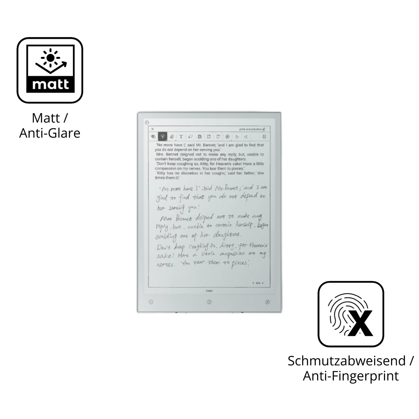 9H Hartbeschichtete, flexible Folie passend zugeschnitten für Viwoods AiPaper Mini 8.2 Zoll