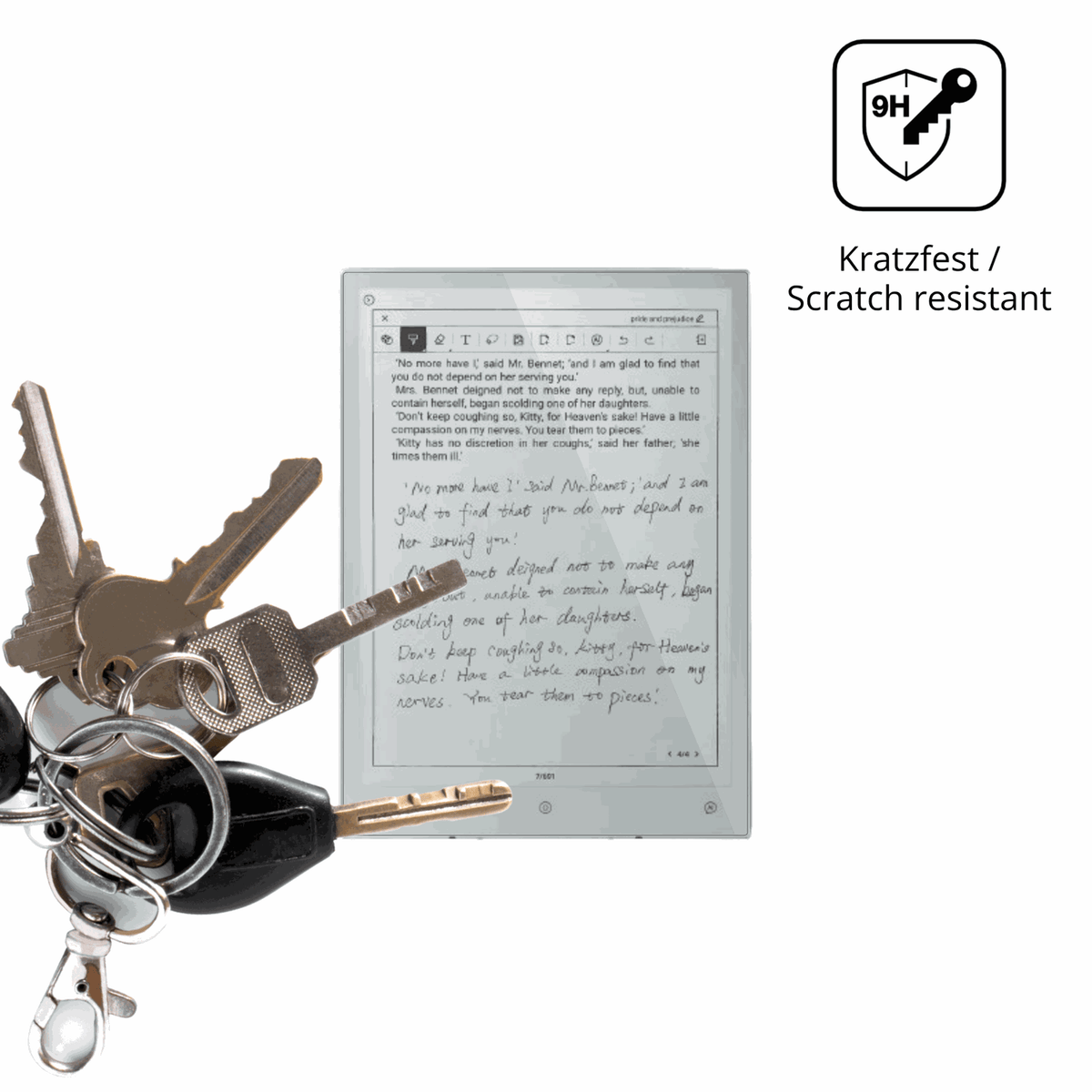 dipos Displayschutz für Viwoods AiPaper Mini 8.2 Zoll, transparente Oberfläche, perfekte Passform auch für die Rundungen