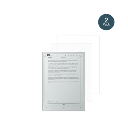 ViwoodsAiPaper Reader mit aufgebrachter dipos Panzerfolie, die lästige Fingerabdrücke minimiert