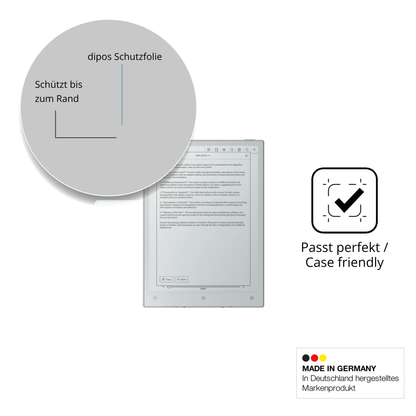 Schutzglasfolie mit optimaler Passform, zur Verwendung mit Hüllen geeignet