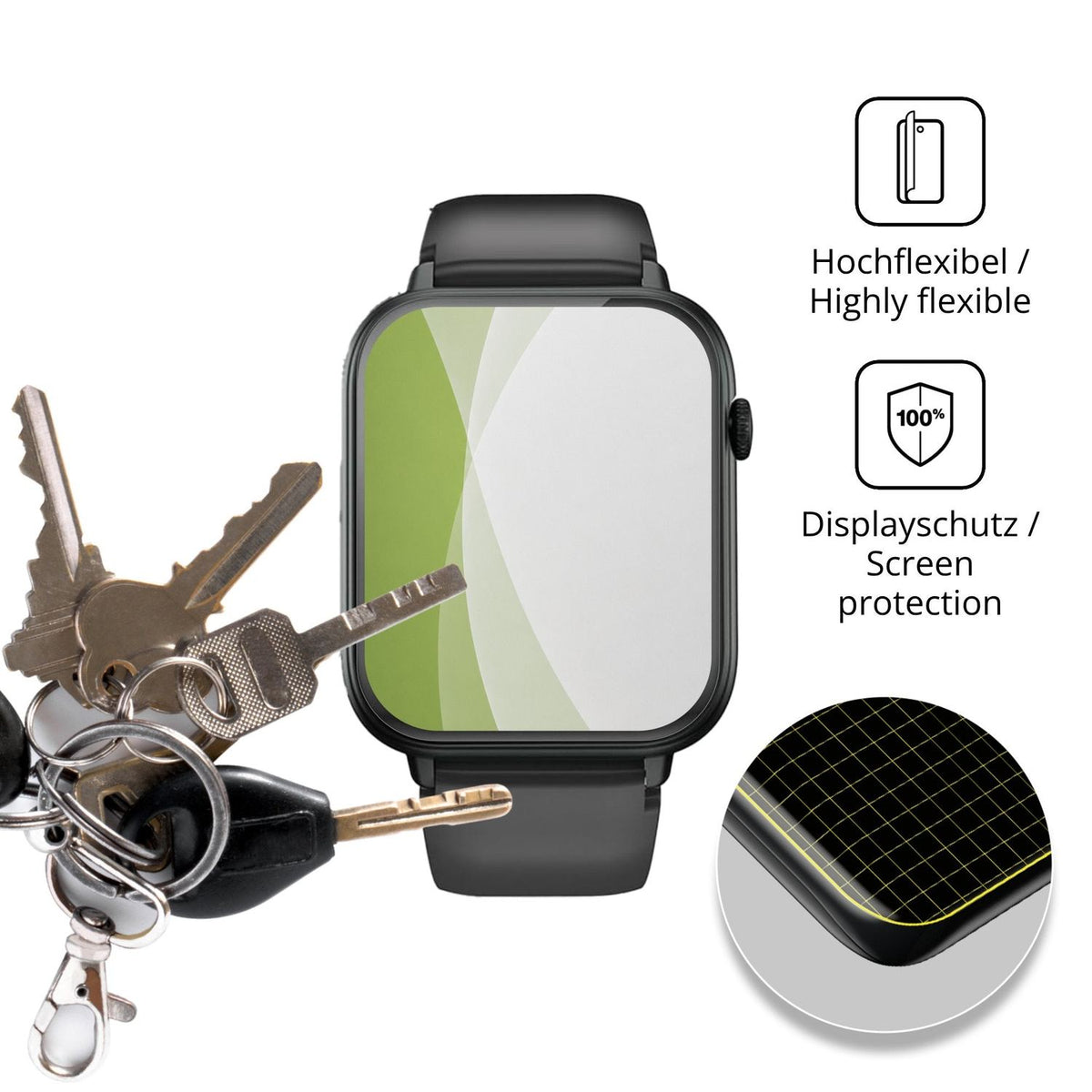 dipos Displayschutz für VKROBAG T10, transparente Oberfläche, perfekte Passform auch für die Rundungen