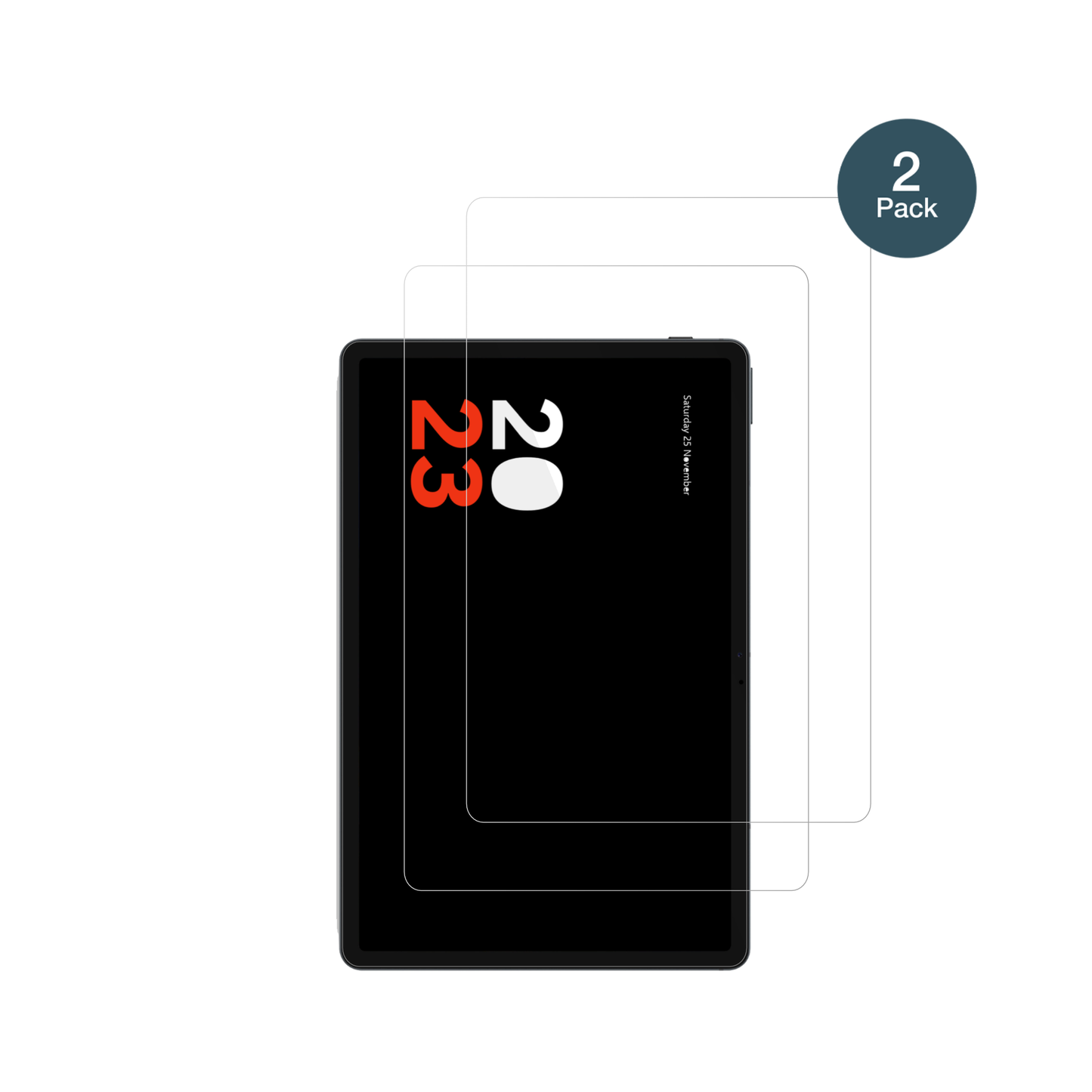 vollatablet 12.3 zoll mit aufgebrachter dipos Flex Schutzfolie, glasklare Darstellung ohne Einschränkungen