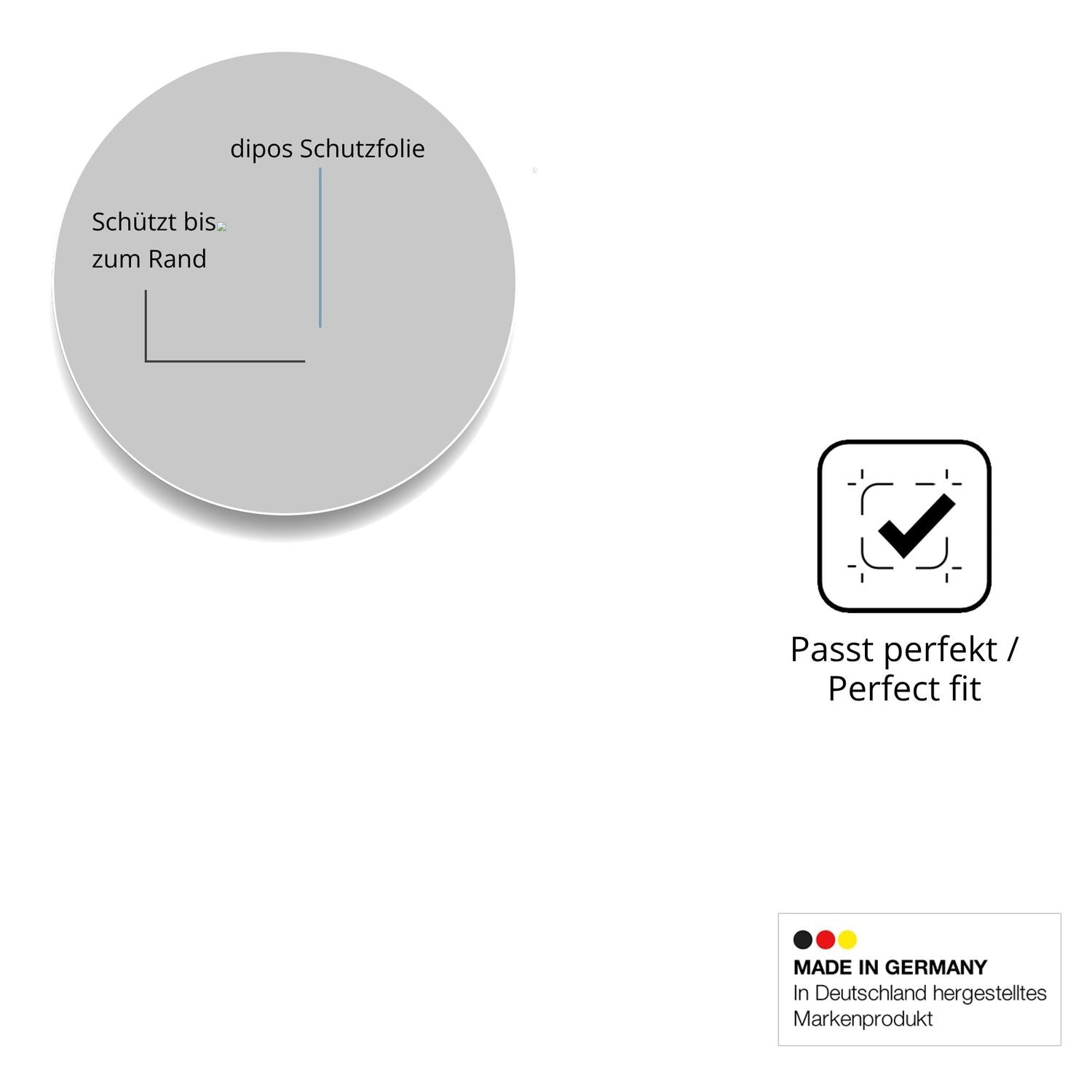 Schutzfolie mit optimaler Passform, zur Verwendung mit Hüllen geeignet
