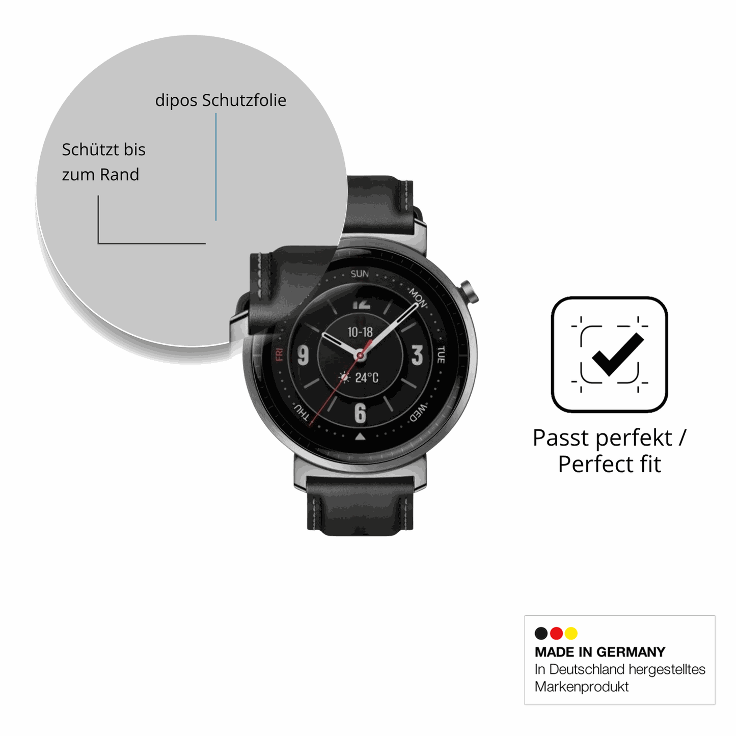 Schutzfolie mit optimaler Passform, zur Verwendung mit H�llen geeignet