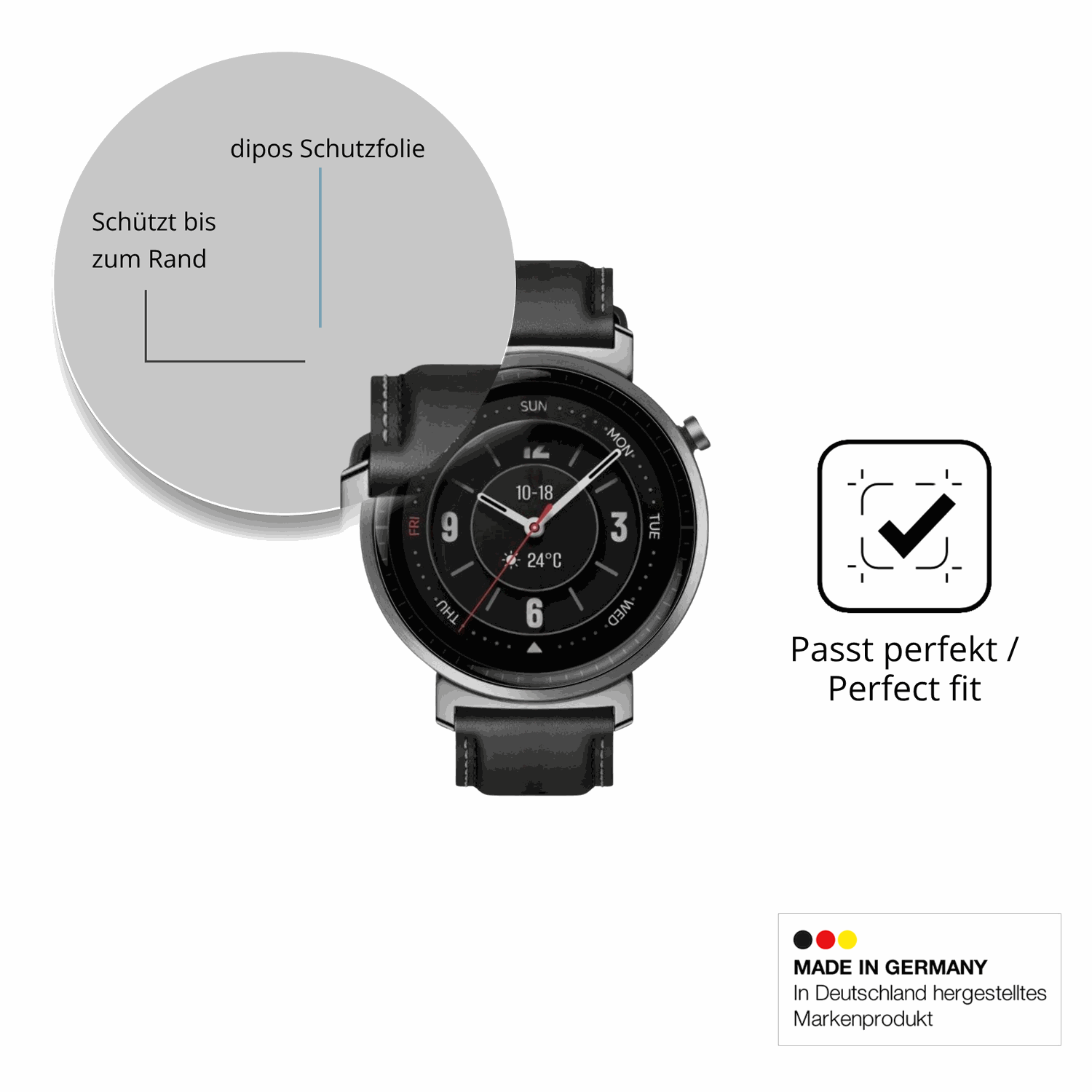 Schutzfolie mit optimaler Passform, zur Verwendung mit H�llen geeignet