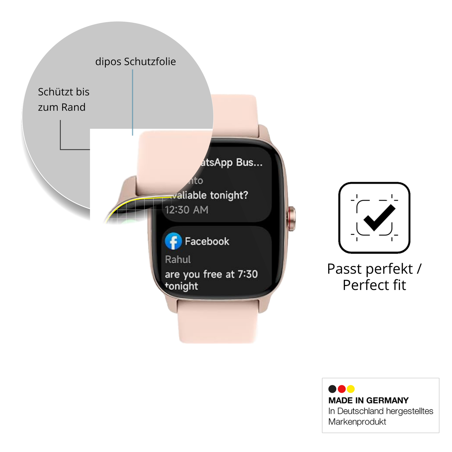 Schutzfolie mit optimaler Passform, zur Verwendung mit H�llen geeignet