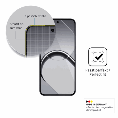 Schutzfolie mit optimaler Passform, zur Verwendung mit H�llen geeignet