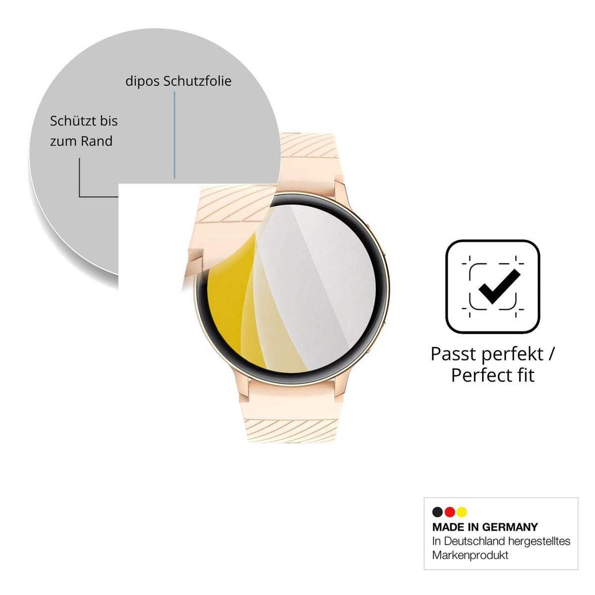 Schutzfolie mit optimaler Passform, zur Verwendung mit Hüllen geeignet