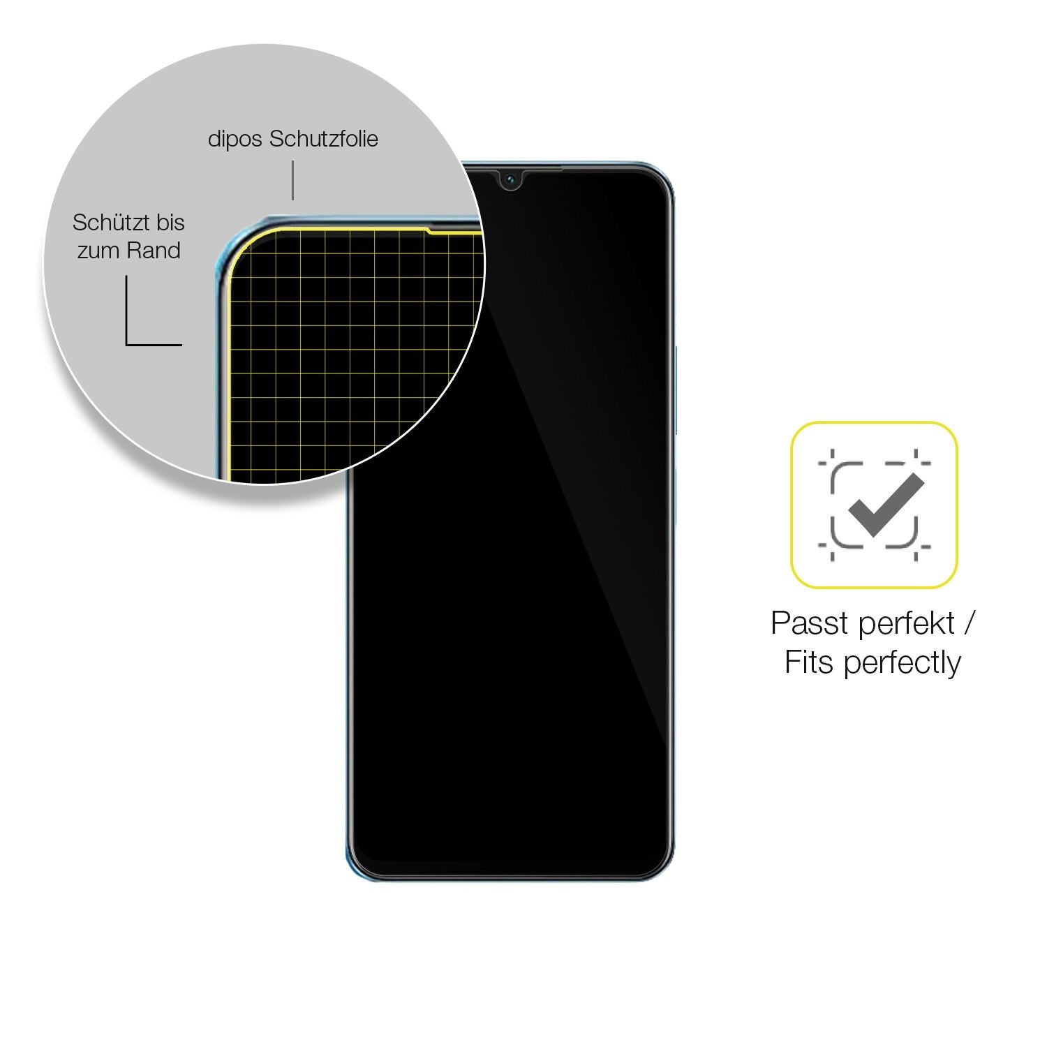 Schutzfolie mit optimaler Passform, zur Verwendung mit Hüllen geeignet