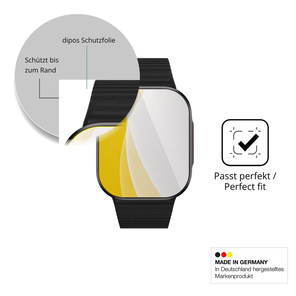 2x 3D Full Cover Schutzfolie für Xiaomi Redmi Watch 6 Lite