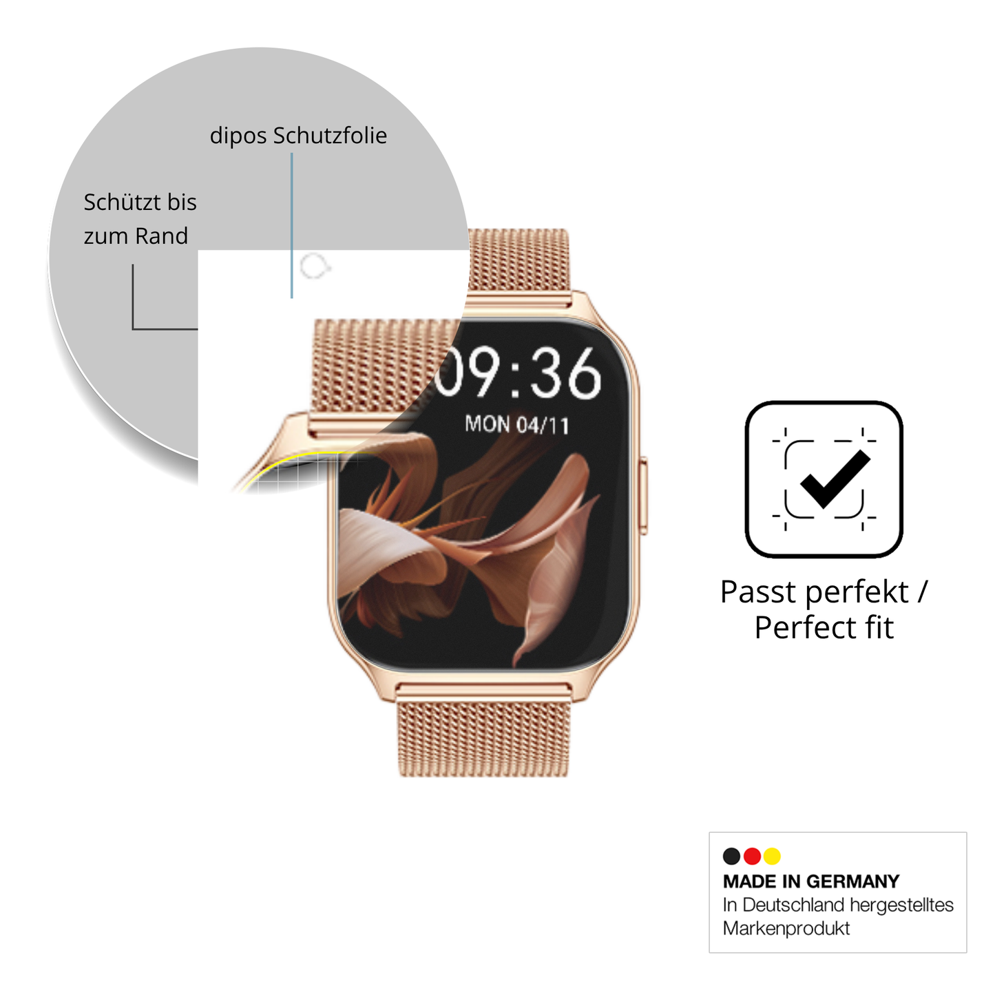 Besonders flexibler Displayschutz mit Anti-Shock-Schicht im Materialmix