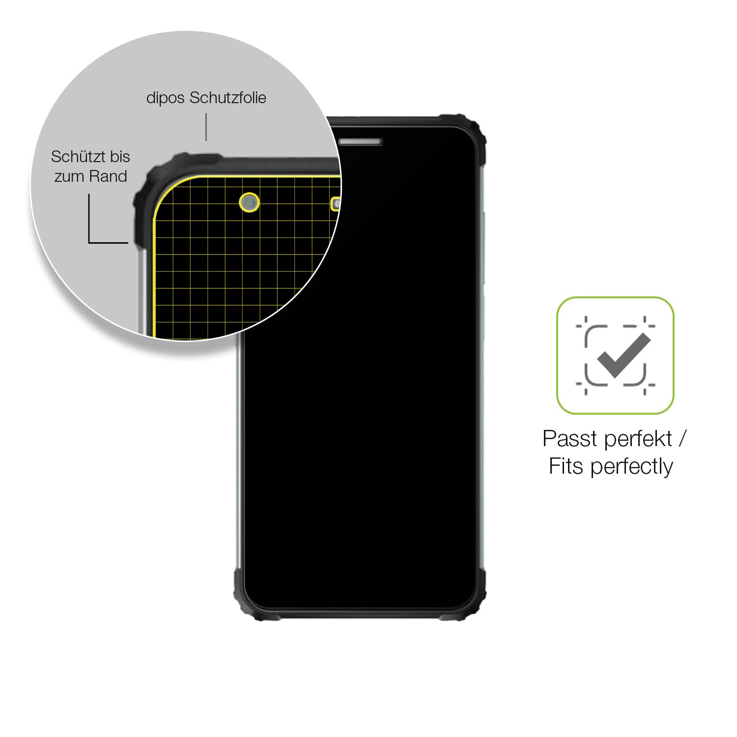 Besonders flexibler Displayschutz mit Anti-Shock-Schicht im Materialmix
