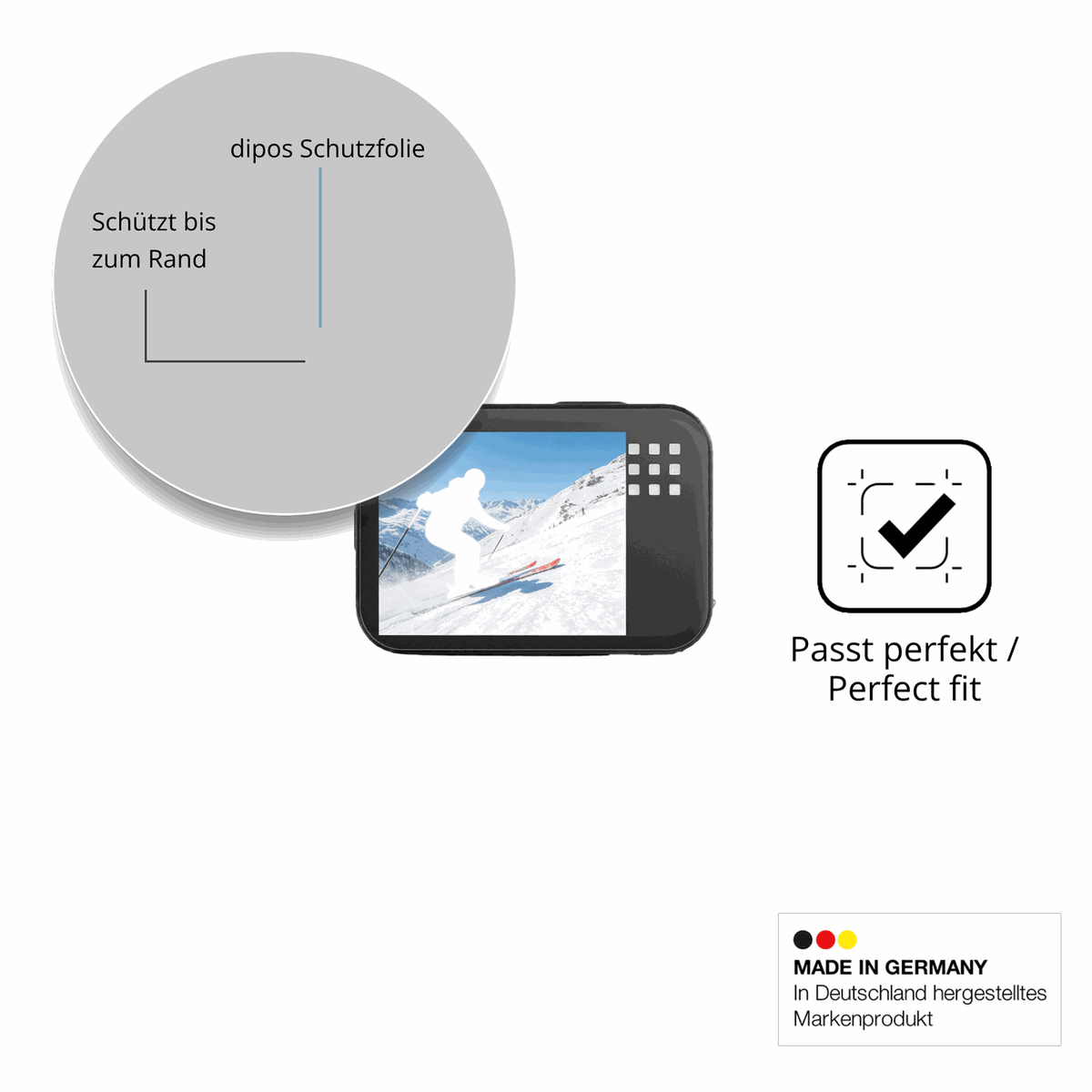 Besonders flexibler Displayschutz mit Anti-Shock-Schicht im Materialmix