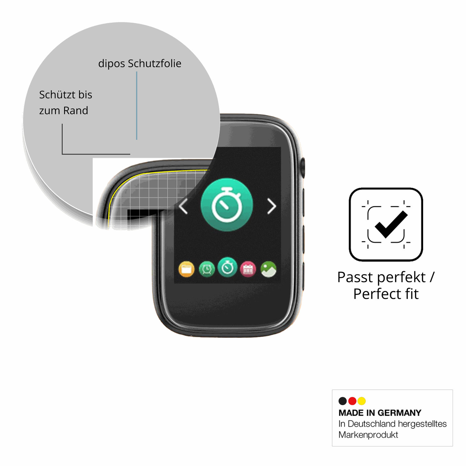 Besonders flexibler Displayschutz mit Anti-Shock-Schicht im Materialmix