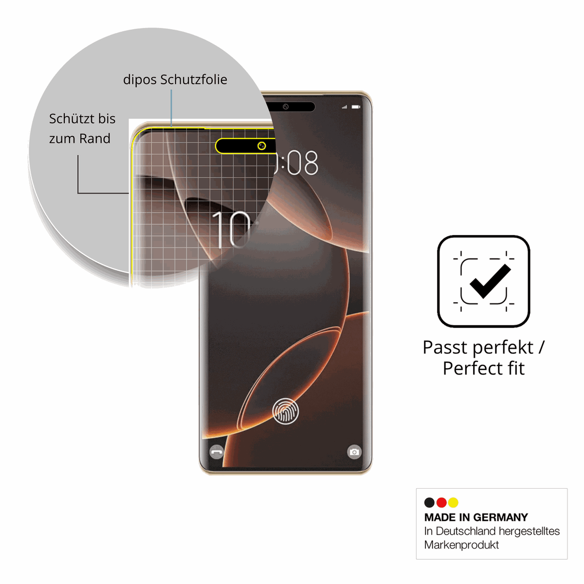 Besonders flexibler Displayschutz mit Anti-Shock-Schicht im Materialmix