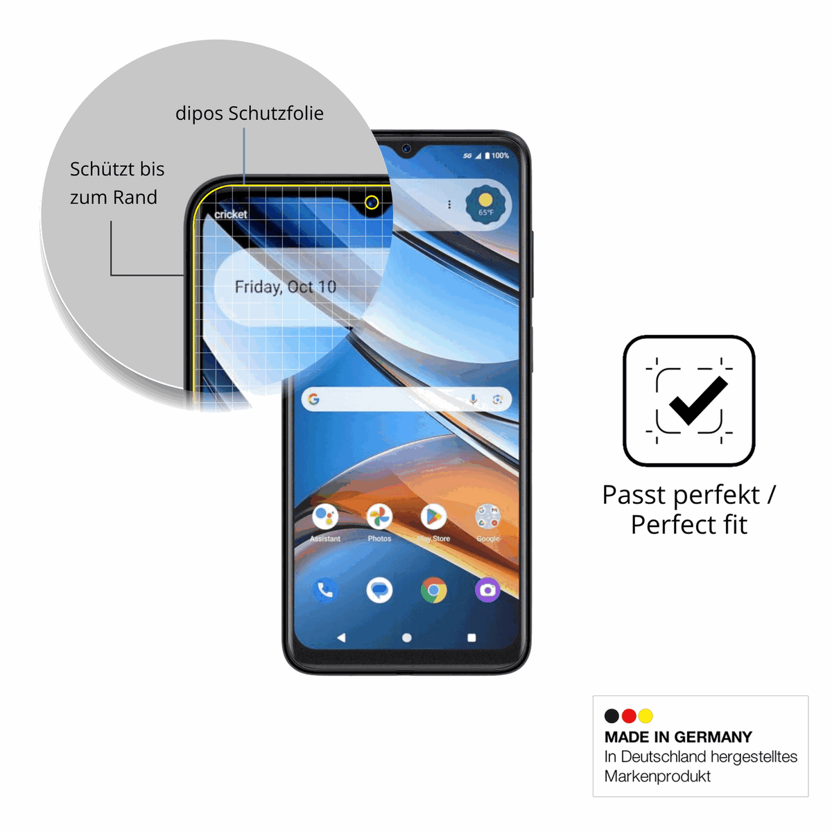 Besonders flexibler Displayschutz mit Anti-Shock-Schicht im Materialmix
