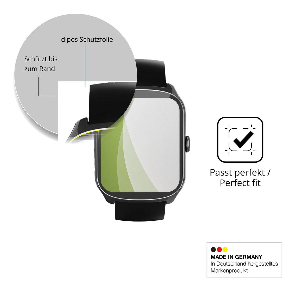 Besonders flexibler Displayschutz mit Anti-Shock-Schicht im Materialmix
