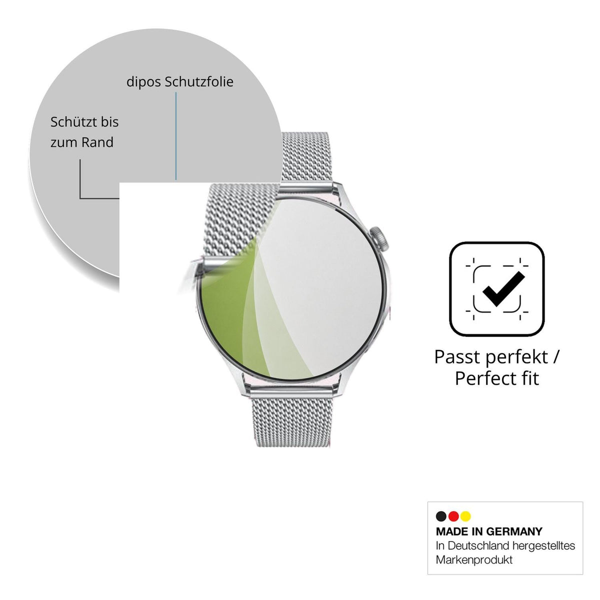 Besonders flexibler Displayschutz mit Anti-Shock-Schicht im Materialmix
