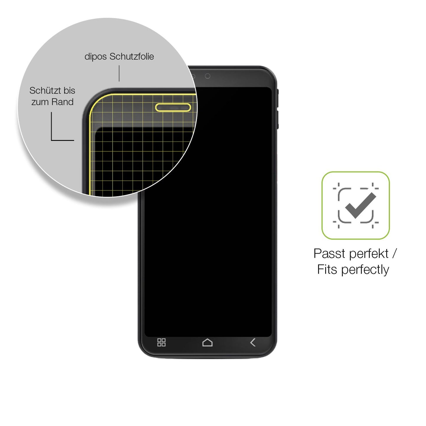 Besonders flexibler Displayschutz mit Anti-Shock-Schicht im Materialmix