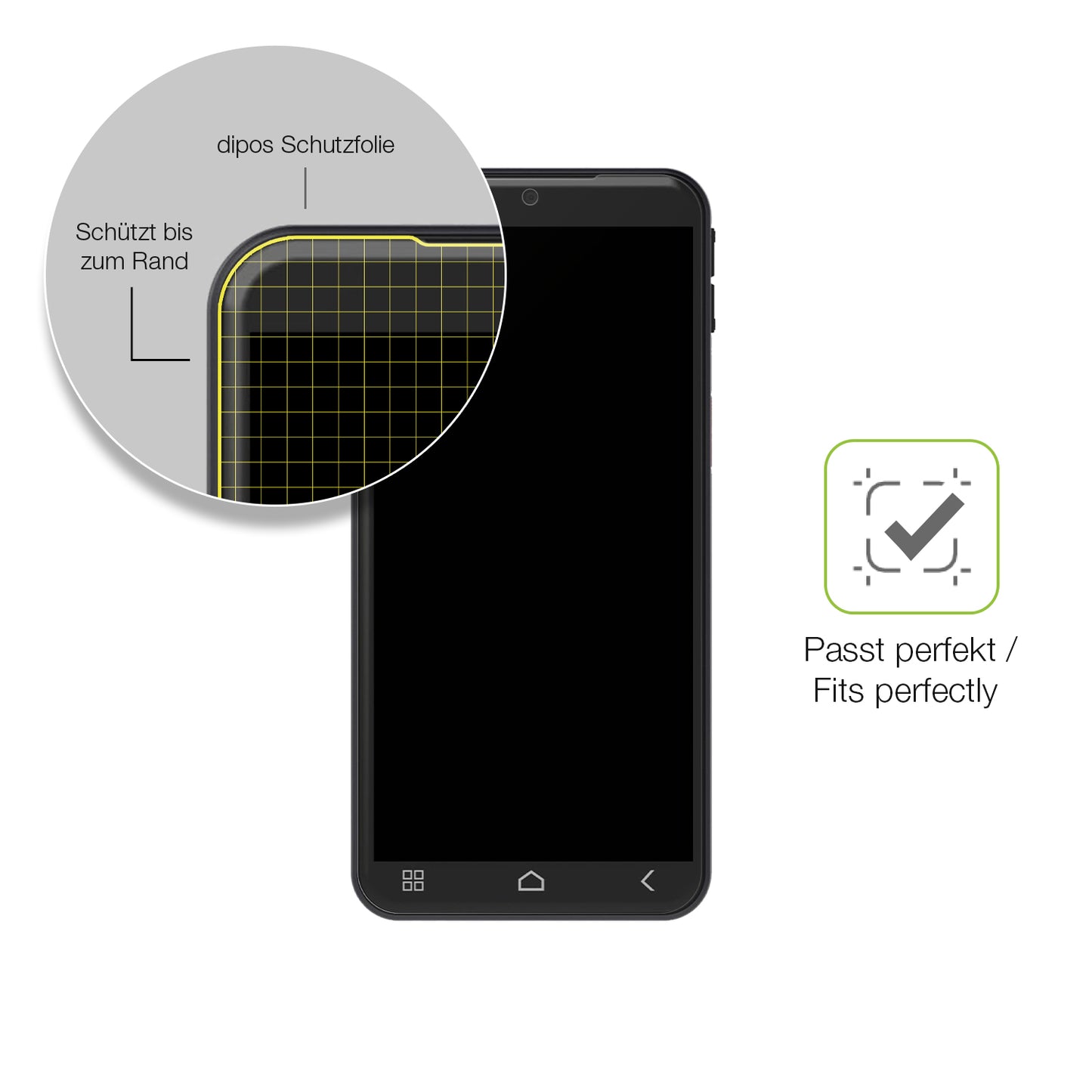 Besonders flexibler Displayschutz mit Anti-Shock-Schicht im Materialmix