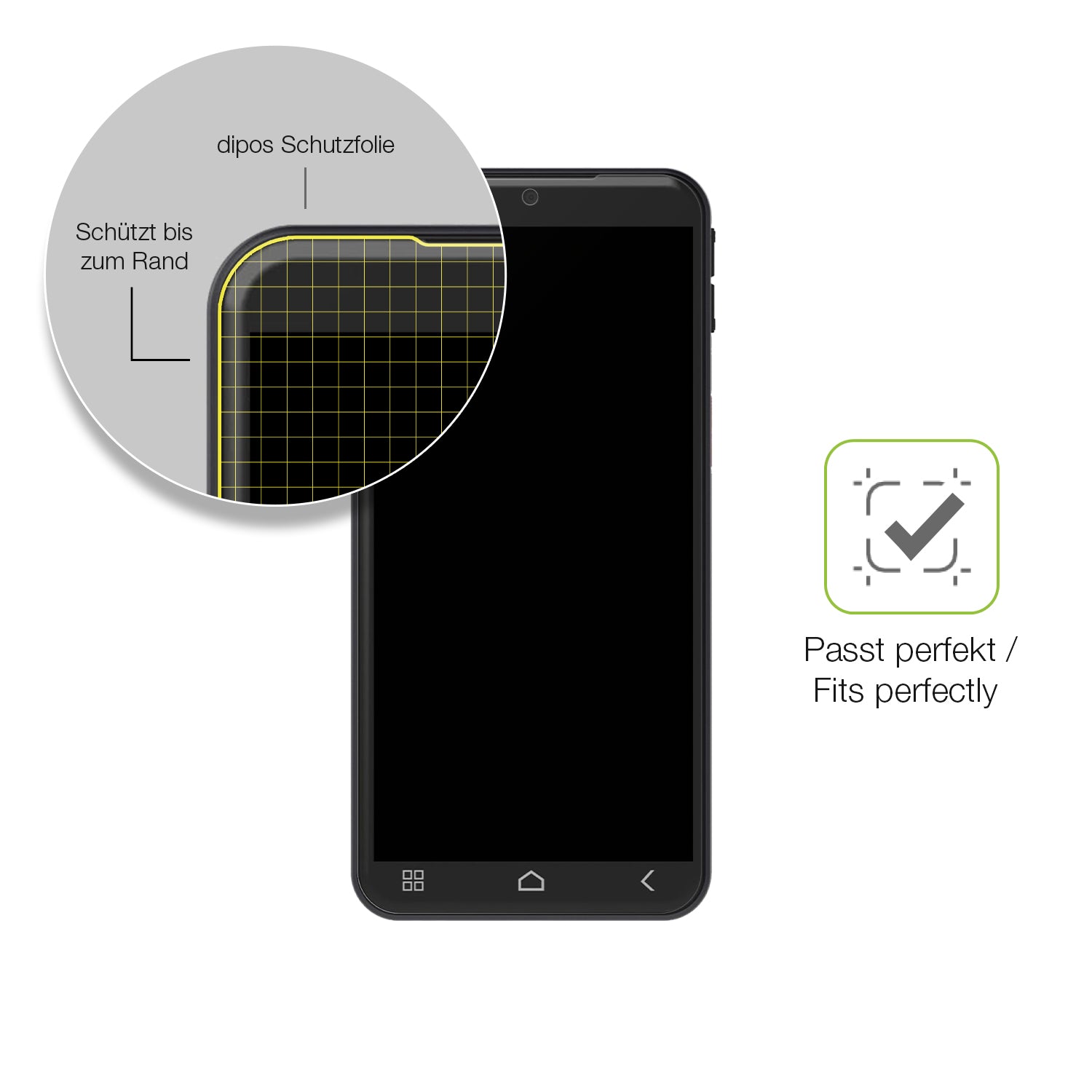 Besonders flexibler Displayschutz mit Anti-Shock-Schicht im Materialmix