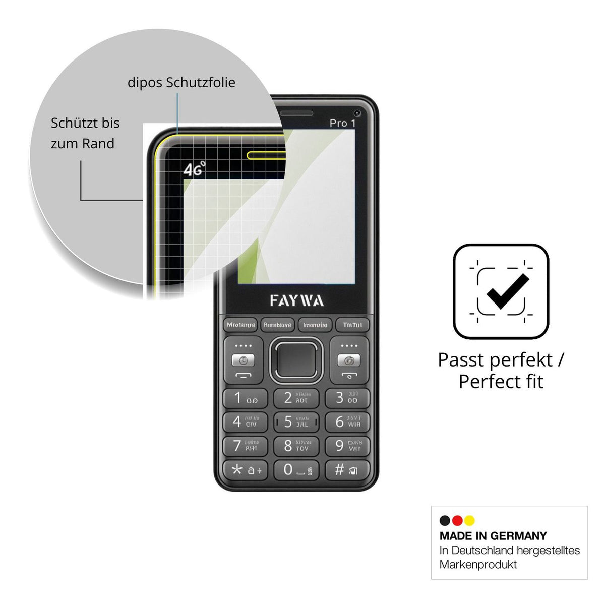 Besonders flexibler Displayschutz mit Anti-Shock-Schicht im Materialmix
