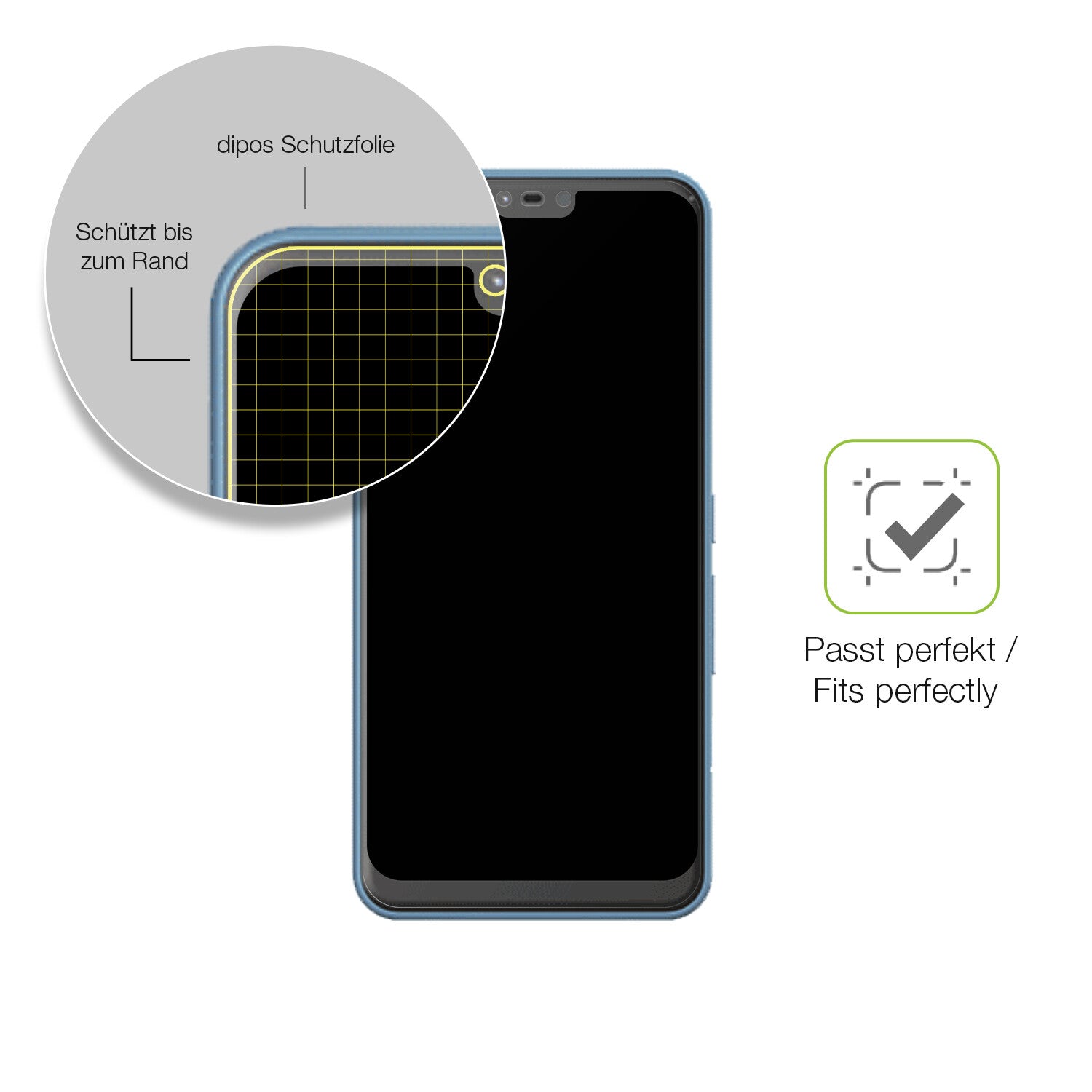 Besonders flexibler Displayschutz mit Anti-Shock-Schicht im Materialmix