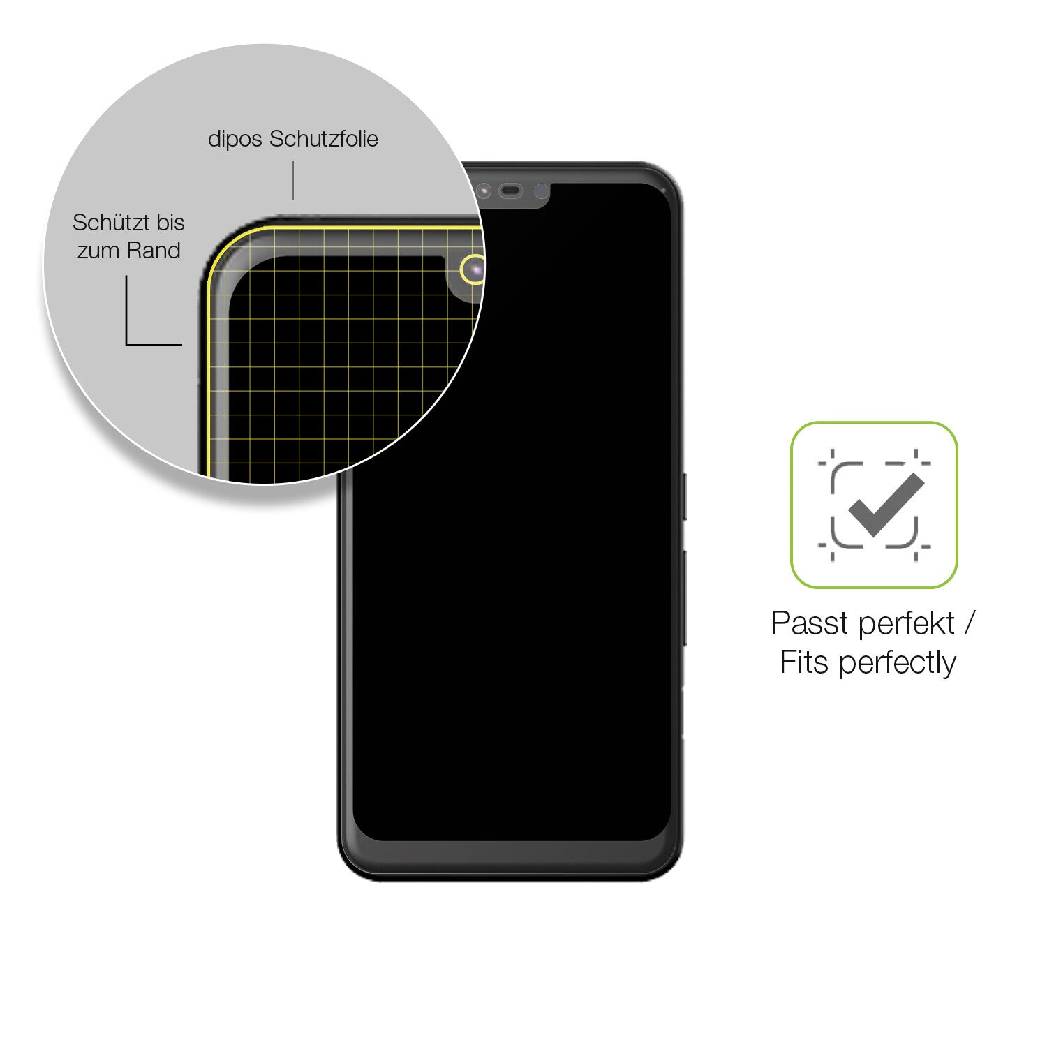 Besonders flexibler Displayschutz mit Anti-Shock-Schicht im Materialmix