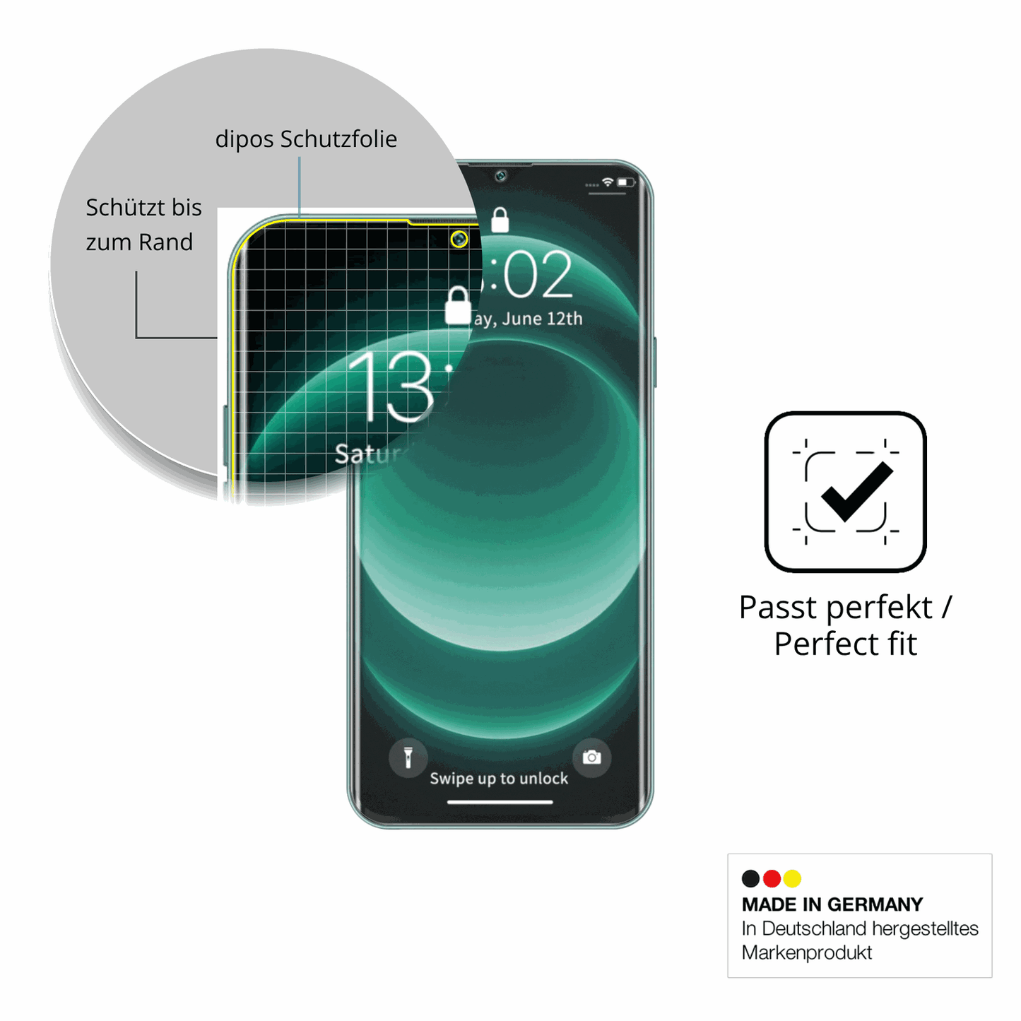 Besonders flexibler Displayschutz mit Anti-Shock-Schicht im Materialmix