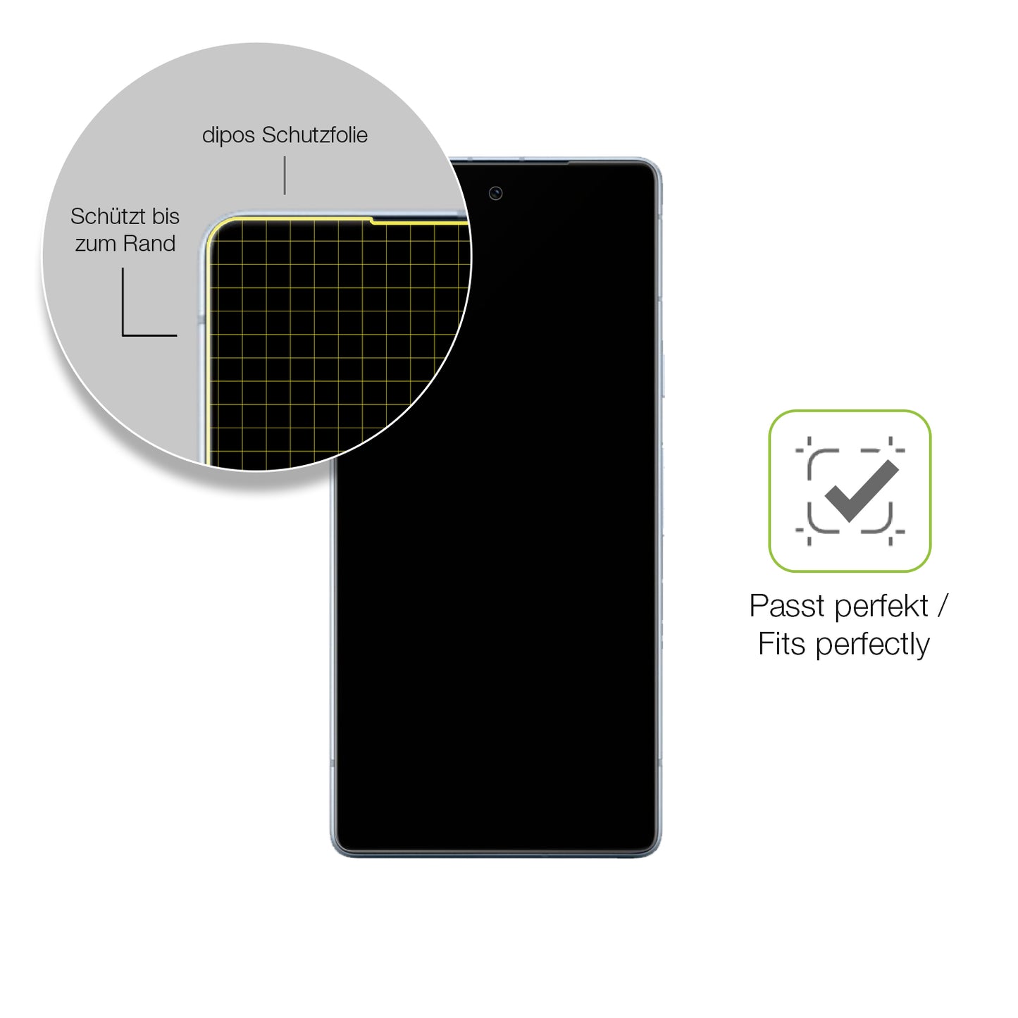Besonders flexibler Displayschutz mit Anti-Shock-Schicht im Materialmix