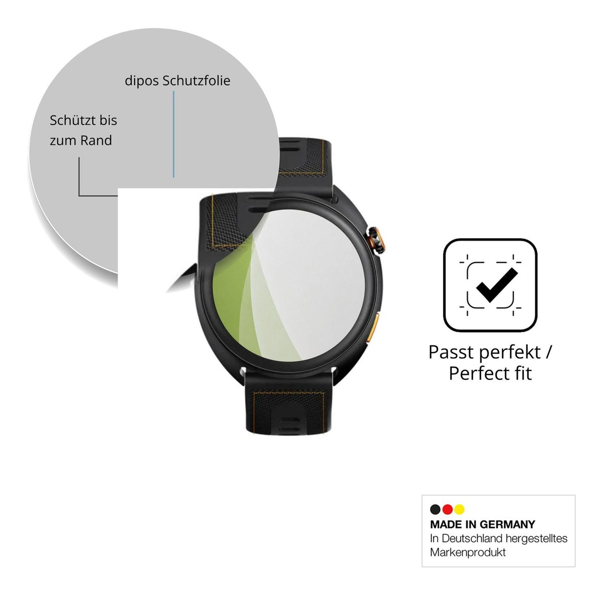 Besonders flexibler Displayschutz mit Anti-Shock-Schicht im Materialmix