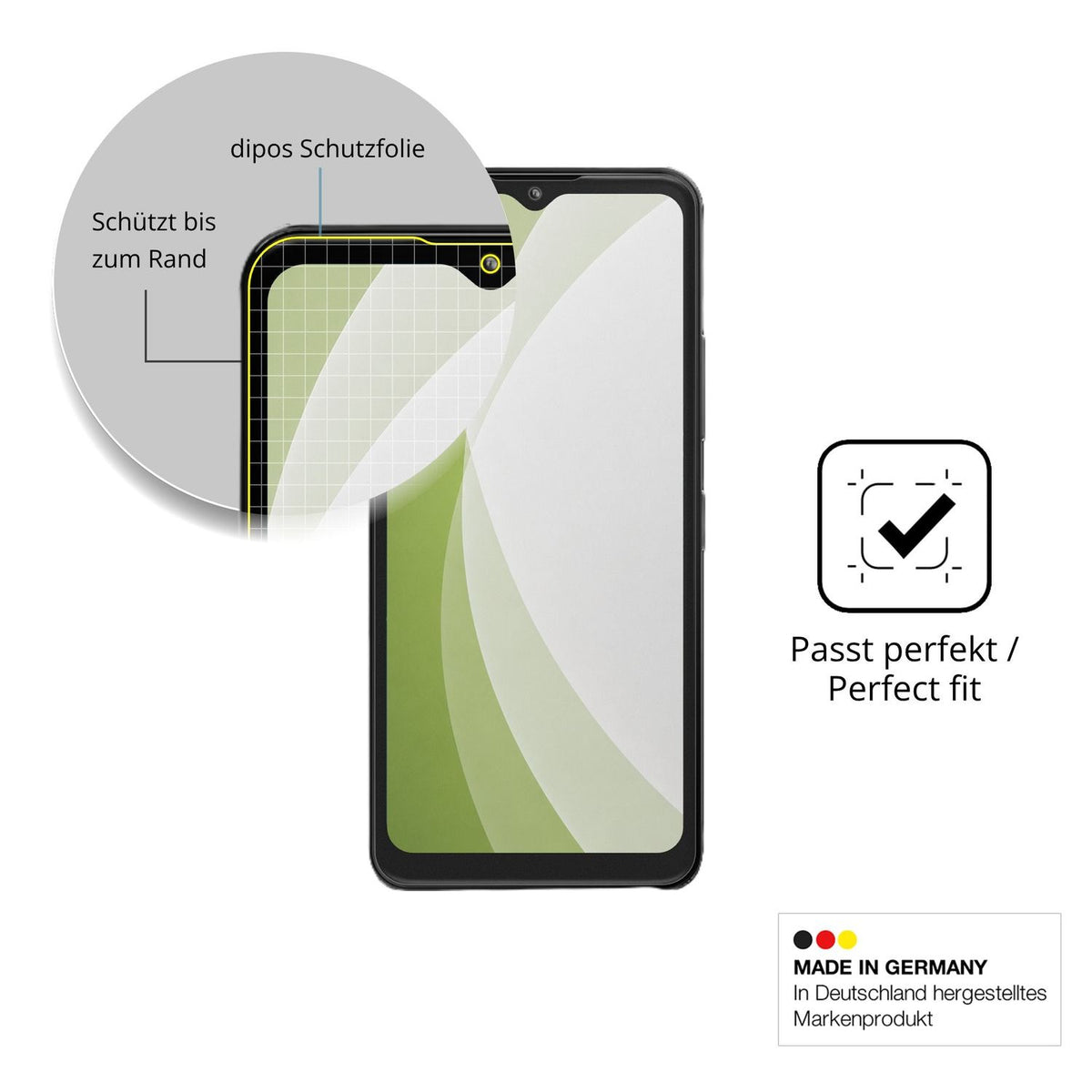 Besonders flexibler Displayschutz mit Anti-Shock-Schicht im Materialmix