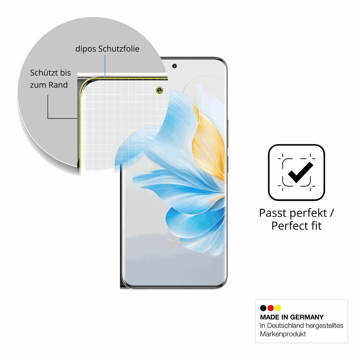 Besonders flexibler Displayschutz mit Anti-Shock-Schicht im Materialmix