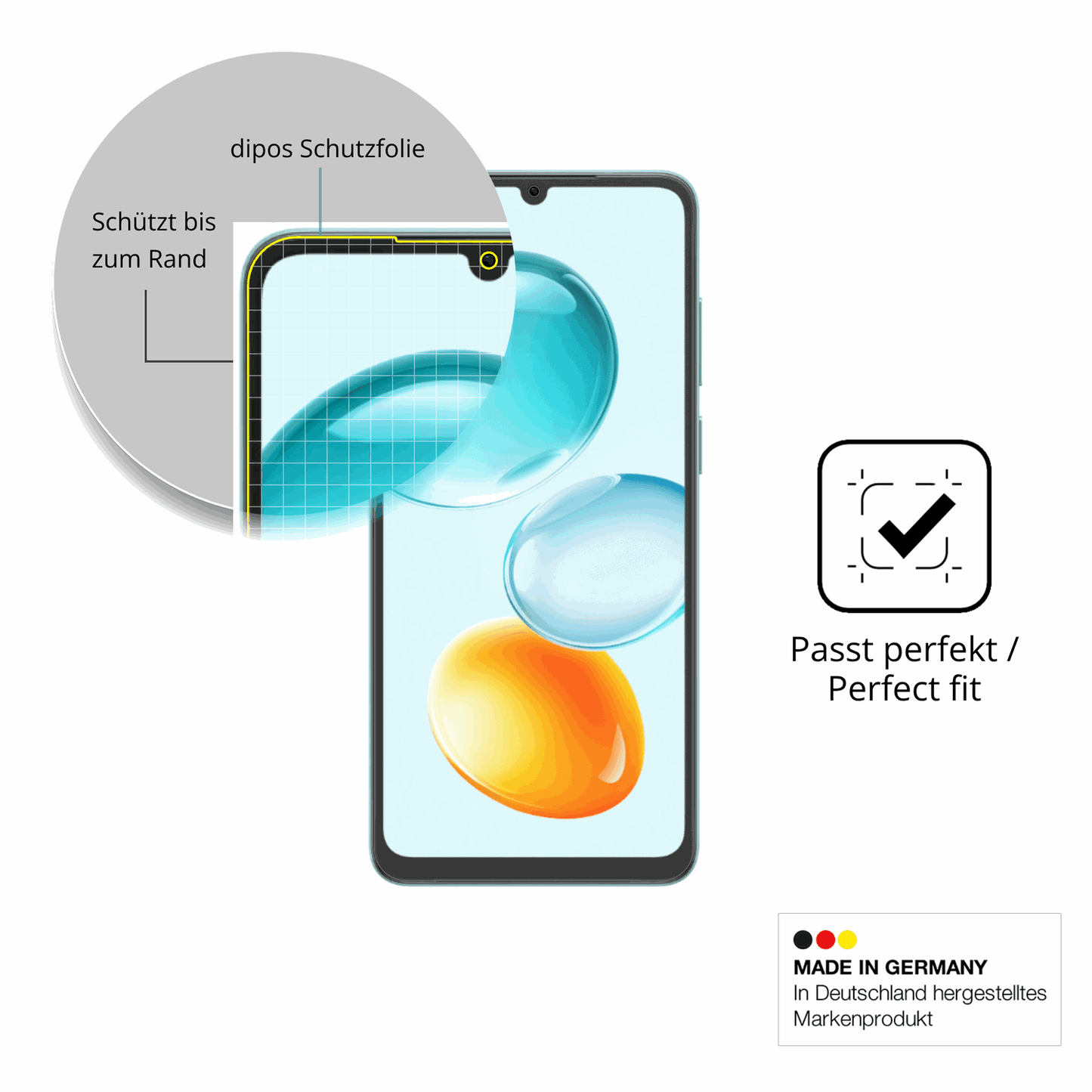 Besonders flexibler Displayschutz mit Anti-Shock-Schicht im Materialmix