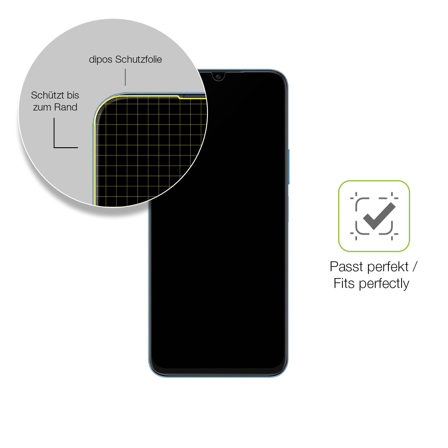 Besonders flexibler Displayschutz mit Anti-Shock-Schicht im Materialmix