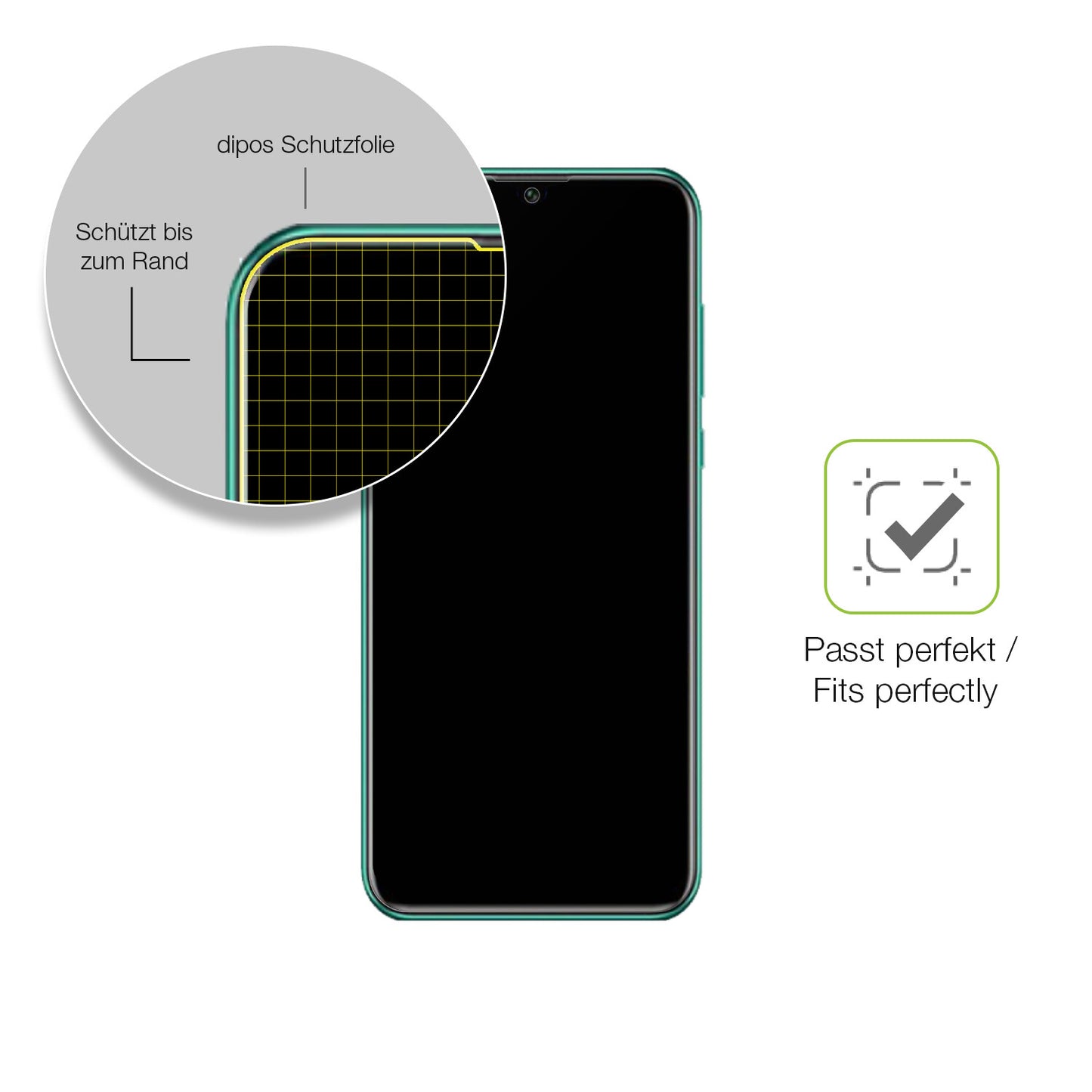 Besonders flexibler Displayschutz mit Anti-Shock-Schicht im Materialmix