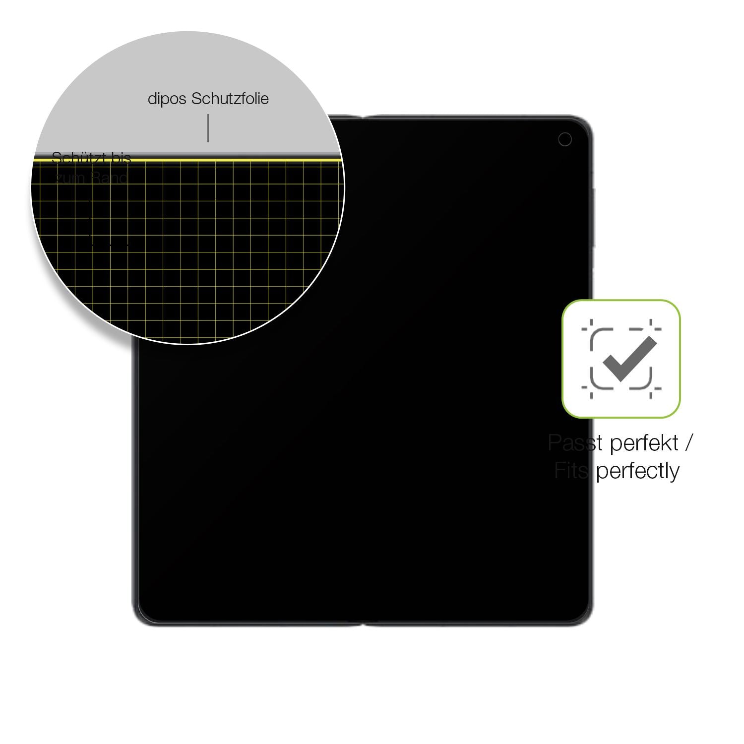 Besonders flexibler Displayschutz mit Anti-Shock-Schicht im Materialmix