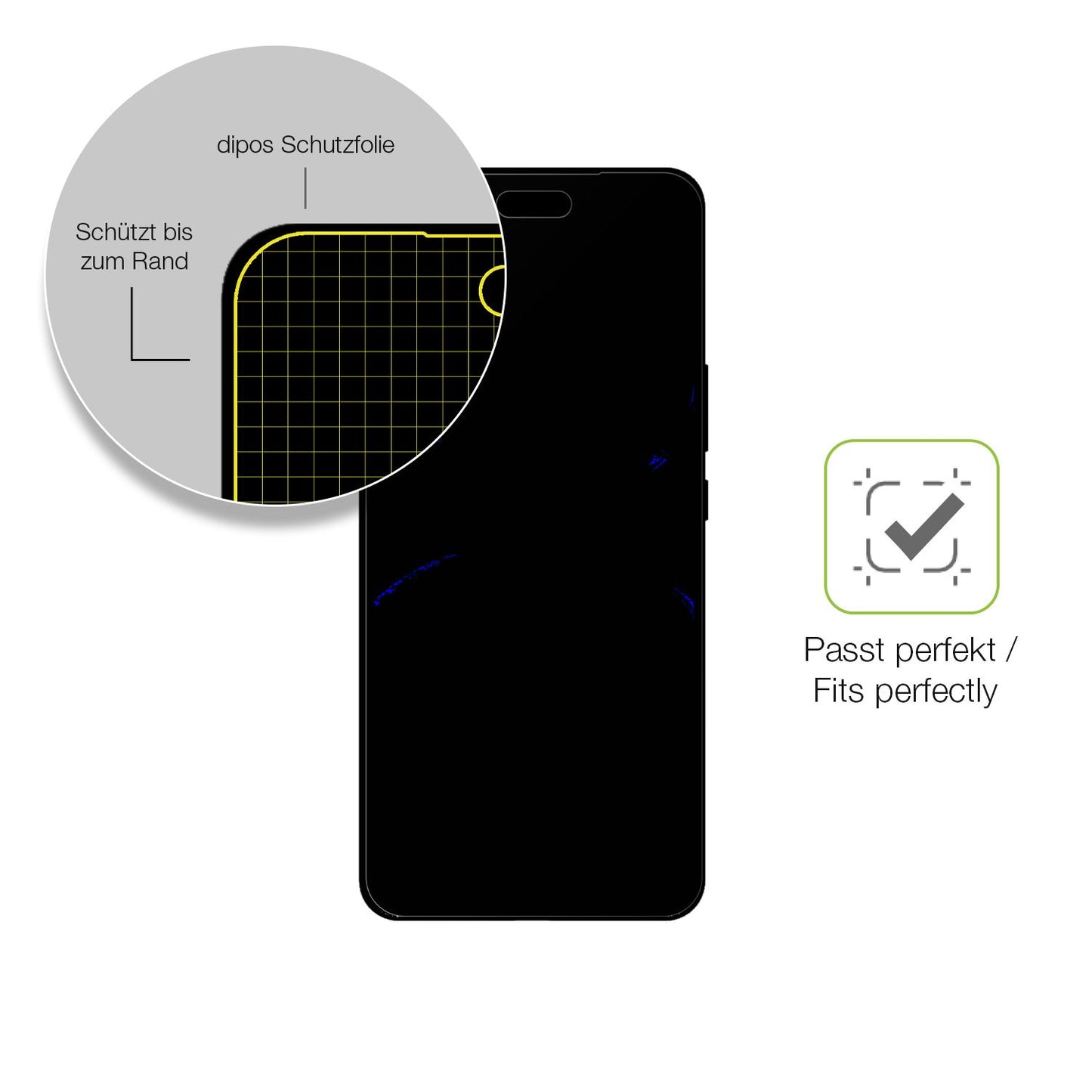 Besonders flexibler Displayschutz mit Anti-Shock-Schicht im Materialmix