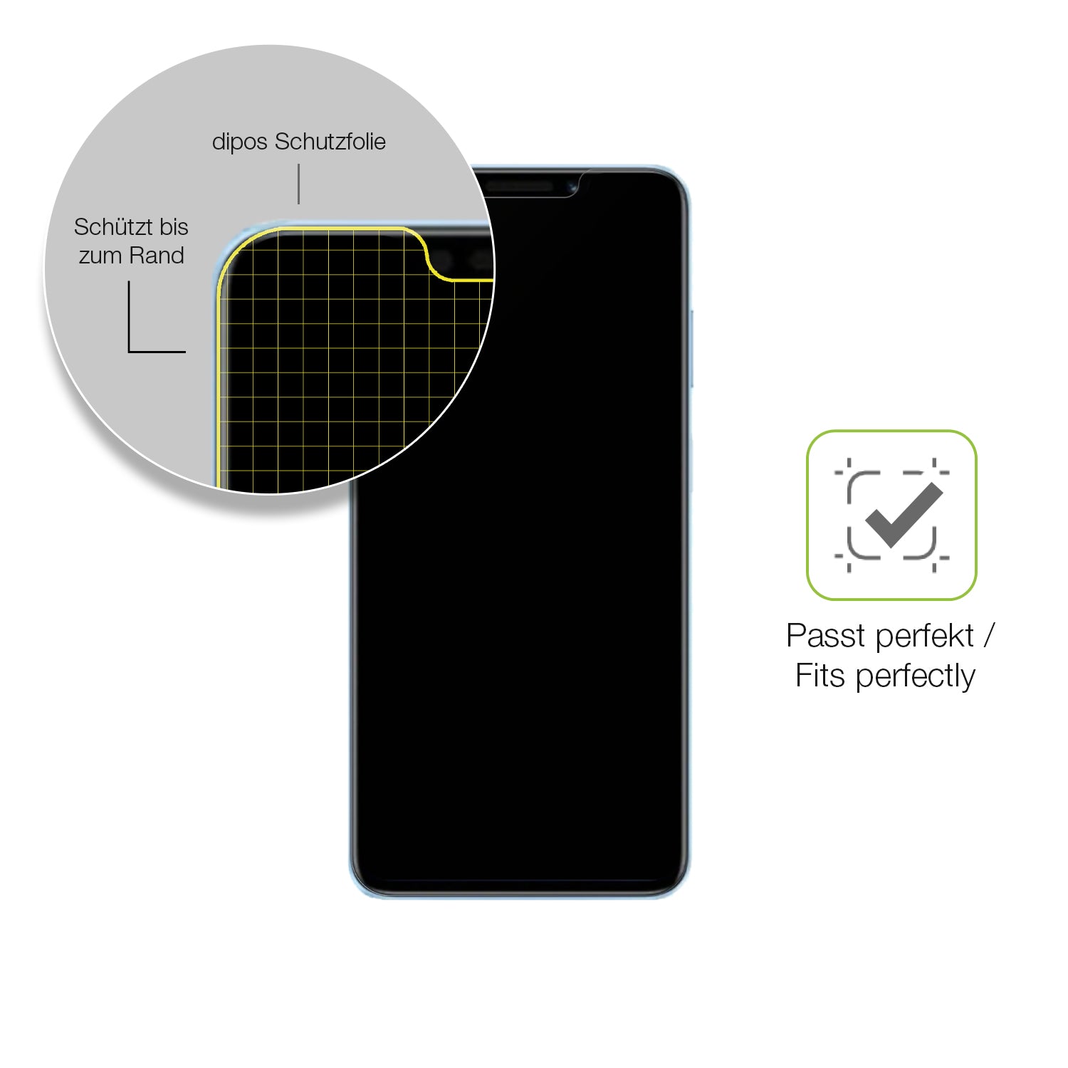 Besonders flexibler Displayschutz mit Anti-Shock-Schicht im Materialmix