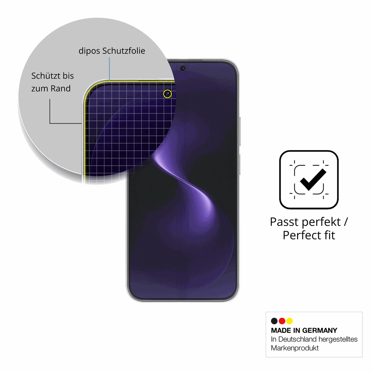 Besonders flexibler Displayschutz mit Anti-Shock-Schicht im Materialmix